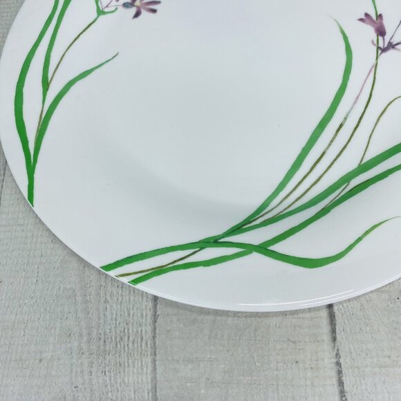 Martha Stewart MTW5 Purple Pacific Wildflowers France Glass Dinner Plates Set 4 - Picture 11 of 16